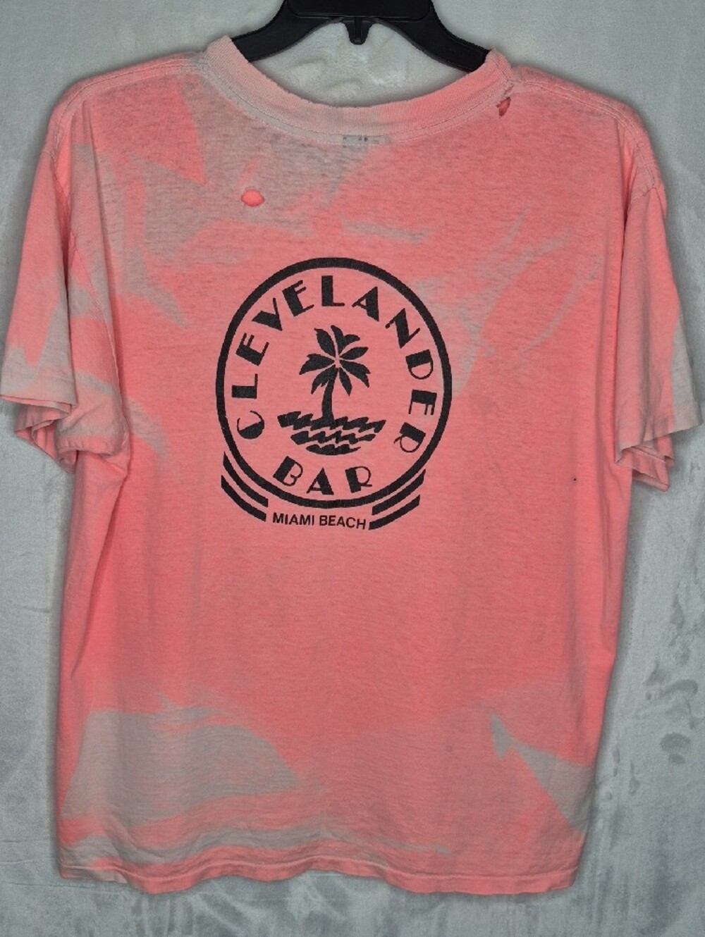 Vintage 90s Delta Single Stitch Clevelander Bar Miami Beach Tee XL Thrashed